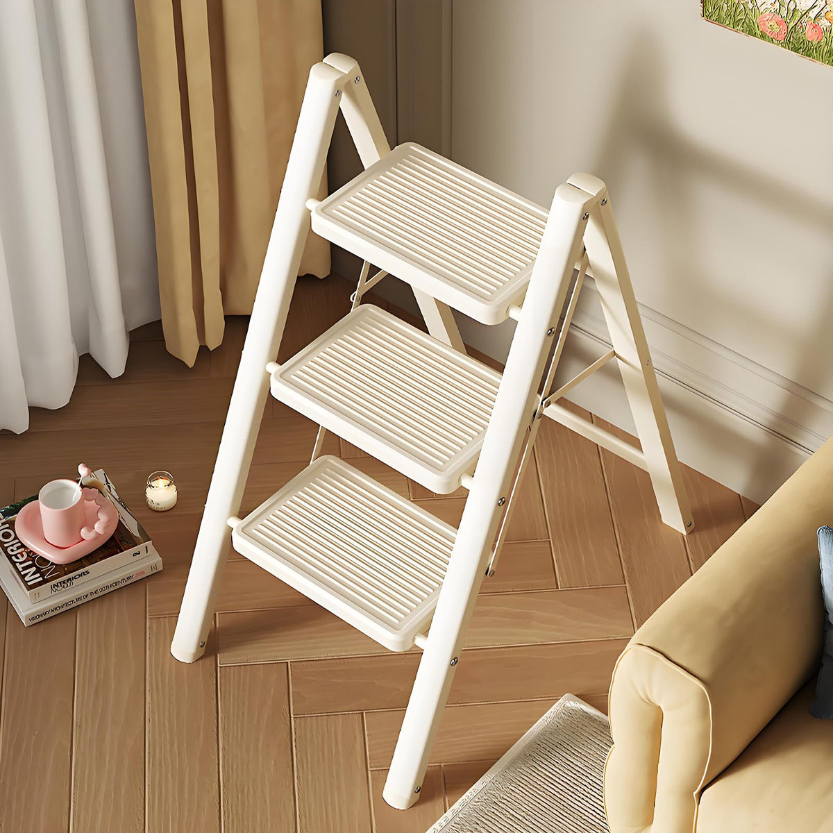 3 Step Carbon Steel Folding Stool T4544