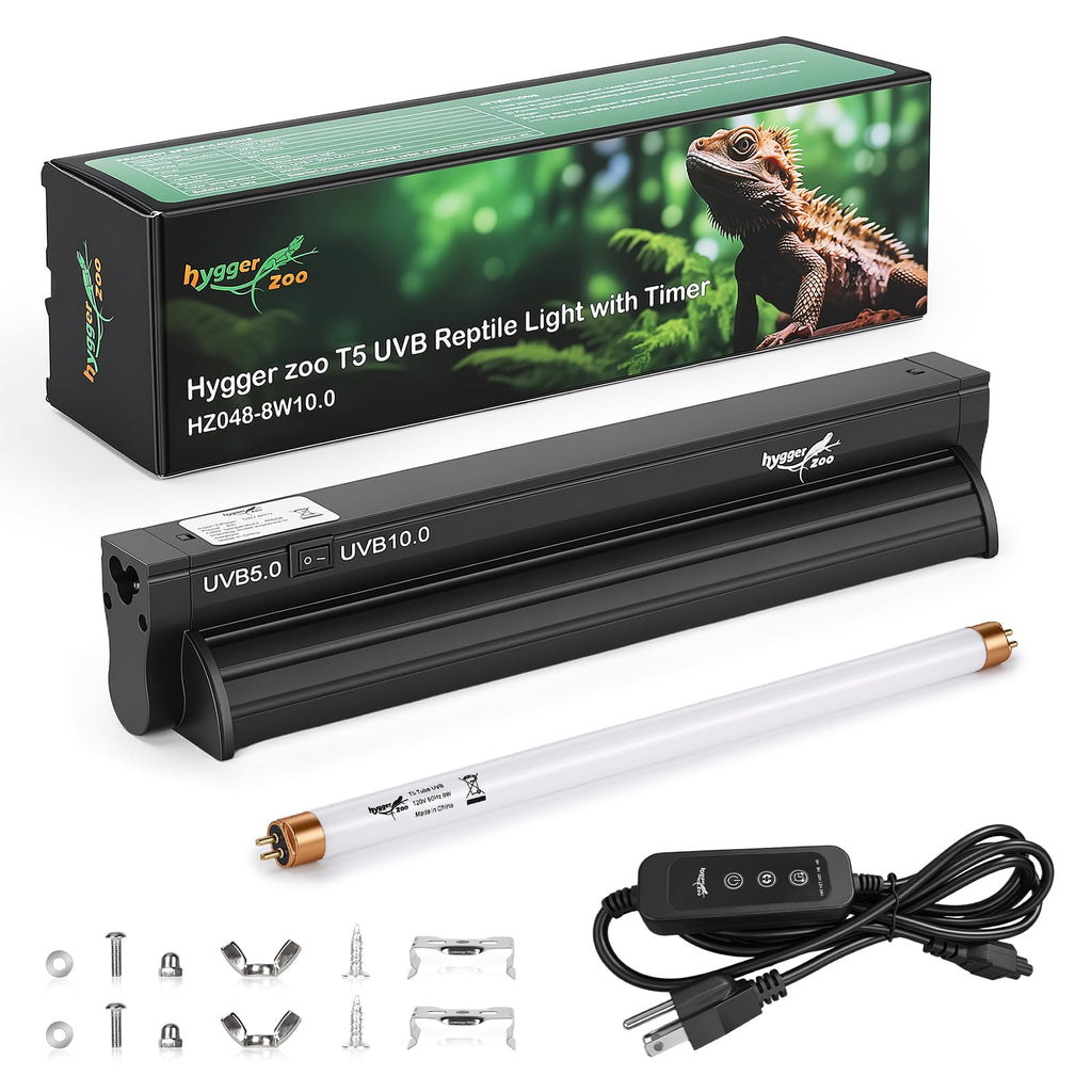 12Inch T5 UVB Reptile Light Fixture Combo Kit with Cycle Timer D783762