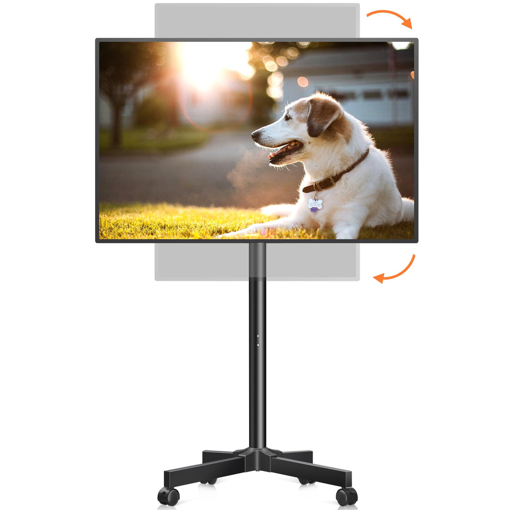 Rotating Rolling TV Stand on Wheels for 13-50" Flat/Curved TVs V19560