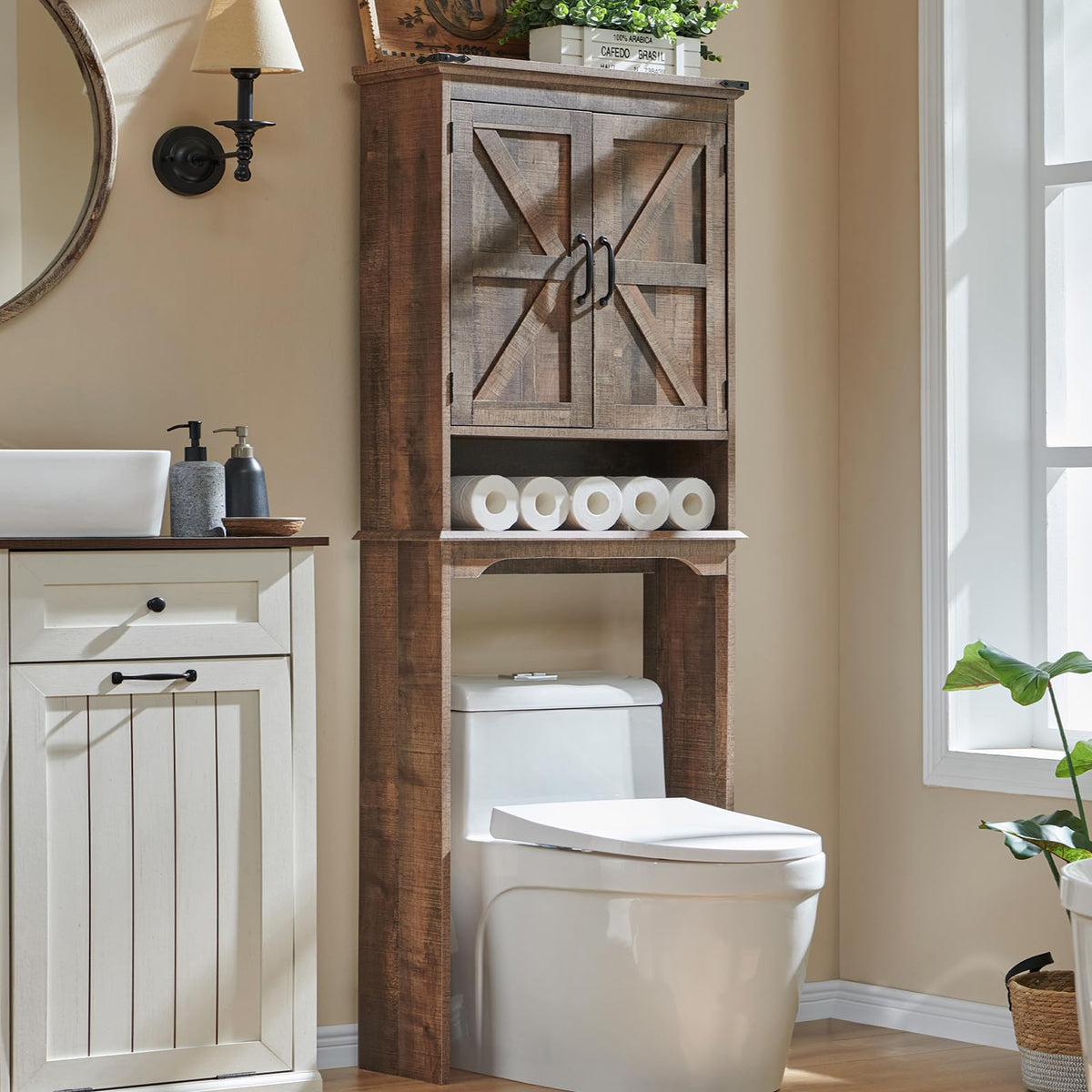 67" Over Toilet Storage Bathroom Cabinet I963