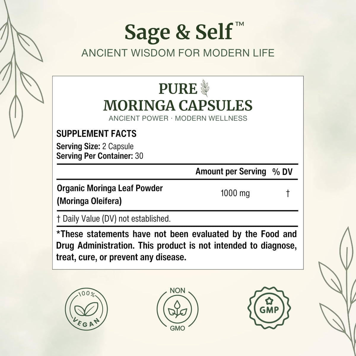 Moringa Capsules 60 Capsules A869910