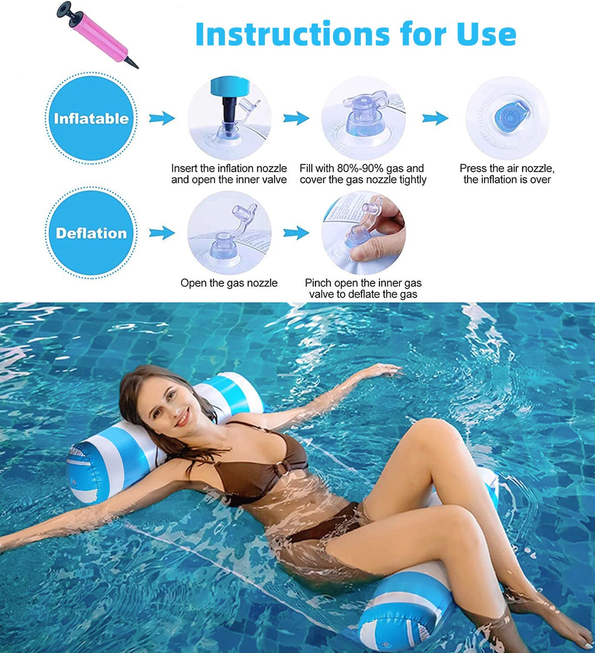 4 Pack XL Water Pool Floats T403