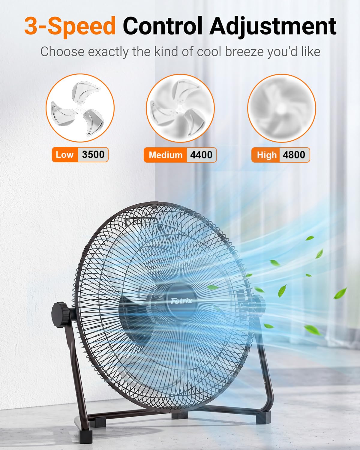 20 Inch High Velocity Floor Fan K6970