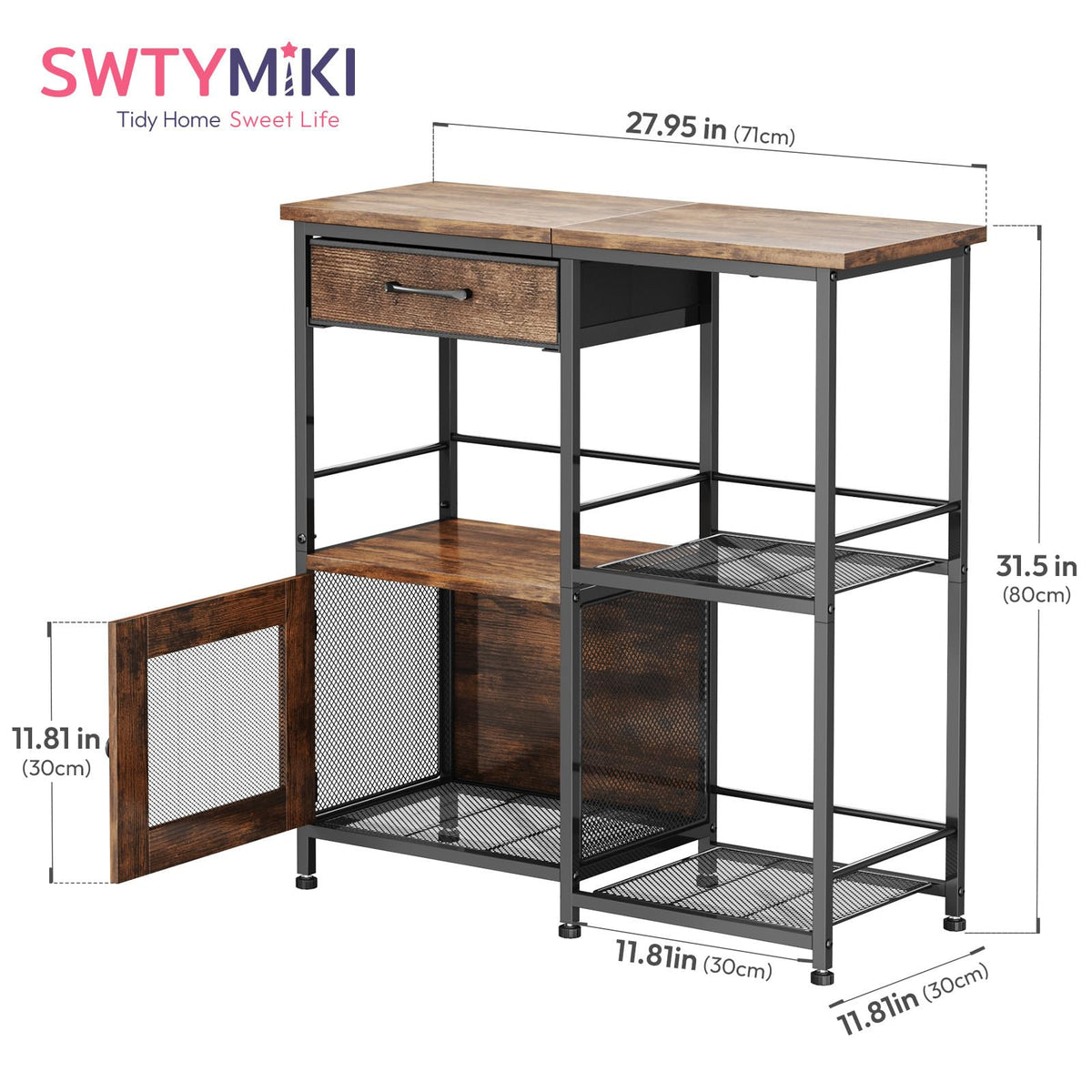 Coffee Bar Cabinet with Drawers R534048