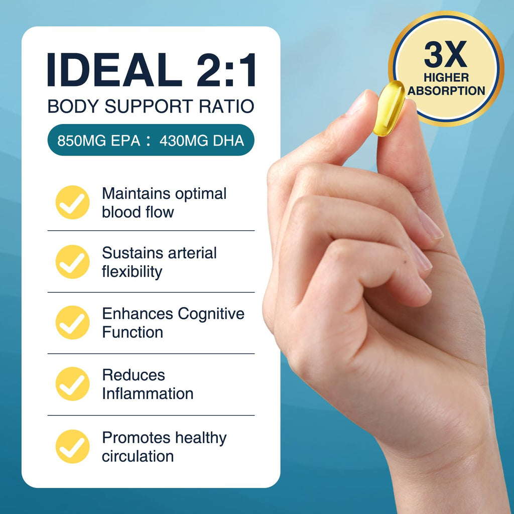 Omega-3 Fish Oil 2000mg 120 Softgels F3987
