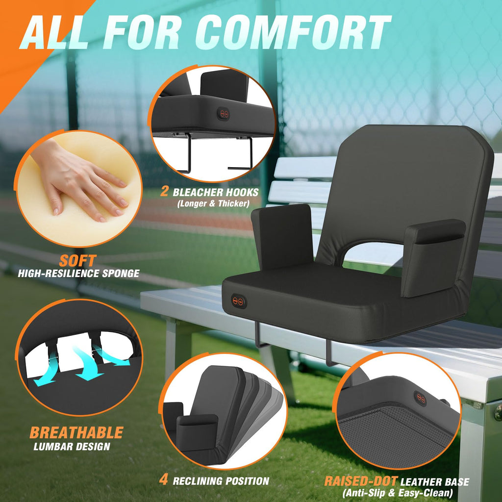Heated Stadium Seats for Bleachers with Foldable Armrests A759494