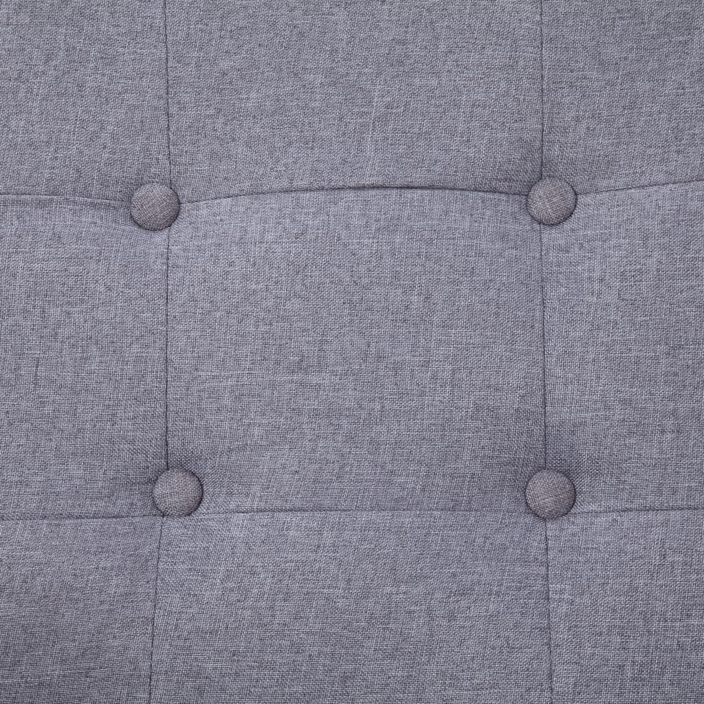 Light Gray Fabric 2-Seater Sofa with Armrests P849