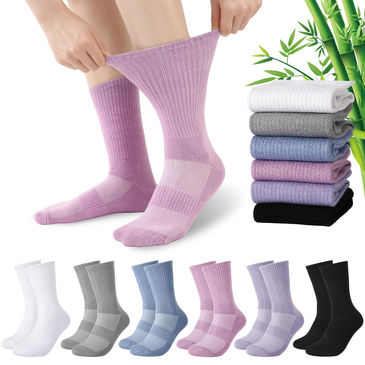 Bamboo Viscose Diabetic Socks for Women L1180