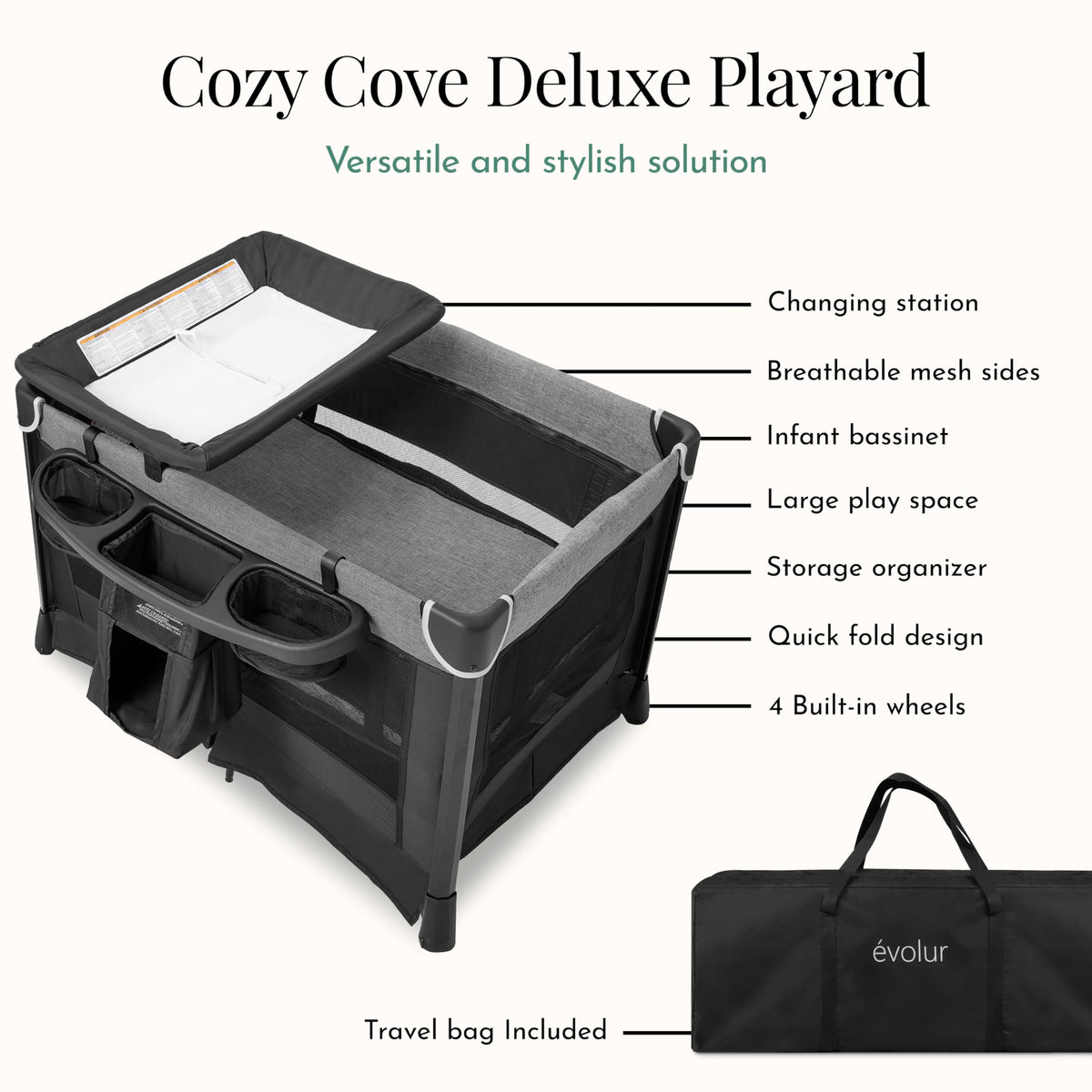 Portable Playard with Bassinet & Changing Table T740