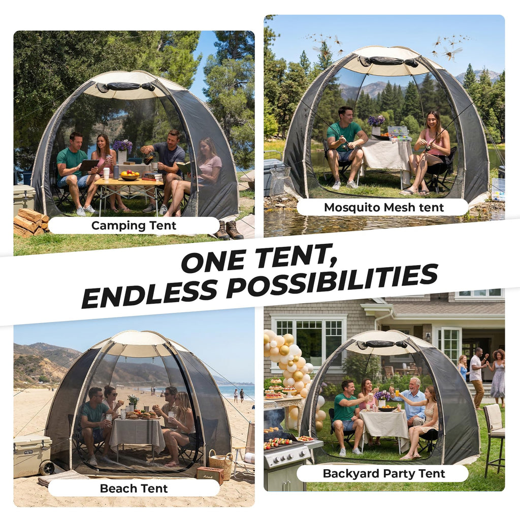 10 x 10 FT Pop Up Mesh Screen House Tent P518496