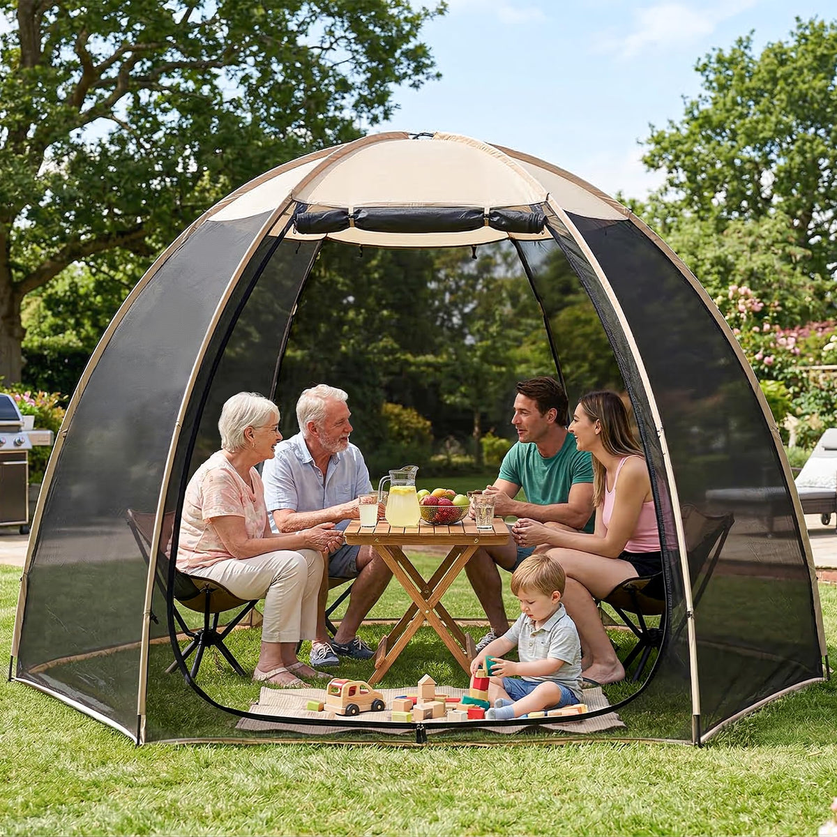 10 x 10 FT Pop Up Mesh Screen House Tent P518496