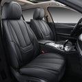 Black Full Set Waterproof Nappa Leather Car Seat Covers J76700