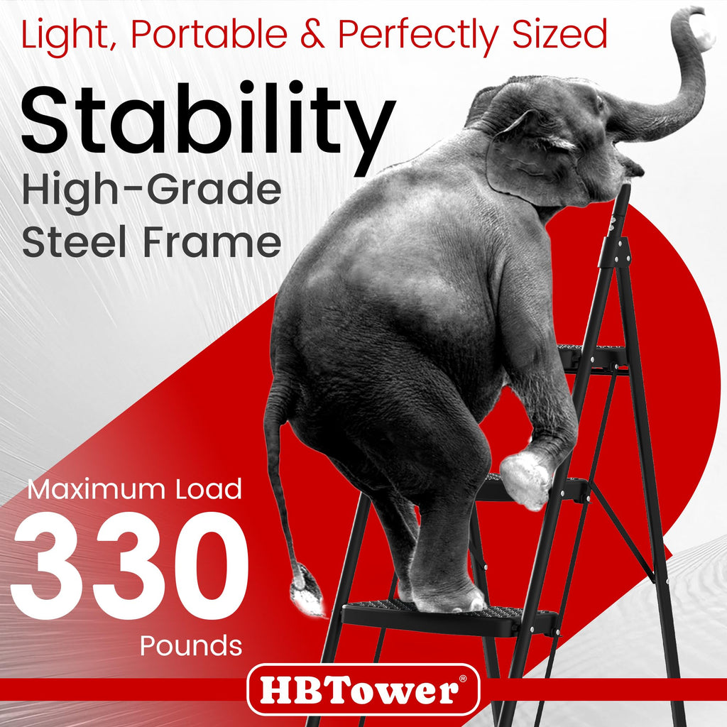 4 Step Ladder Foldable with Wide Anti-Slip Pedal W931
