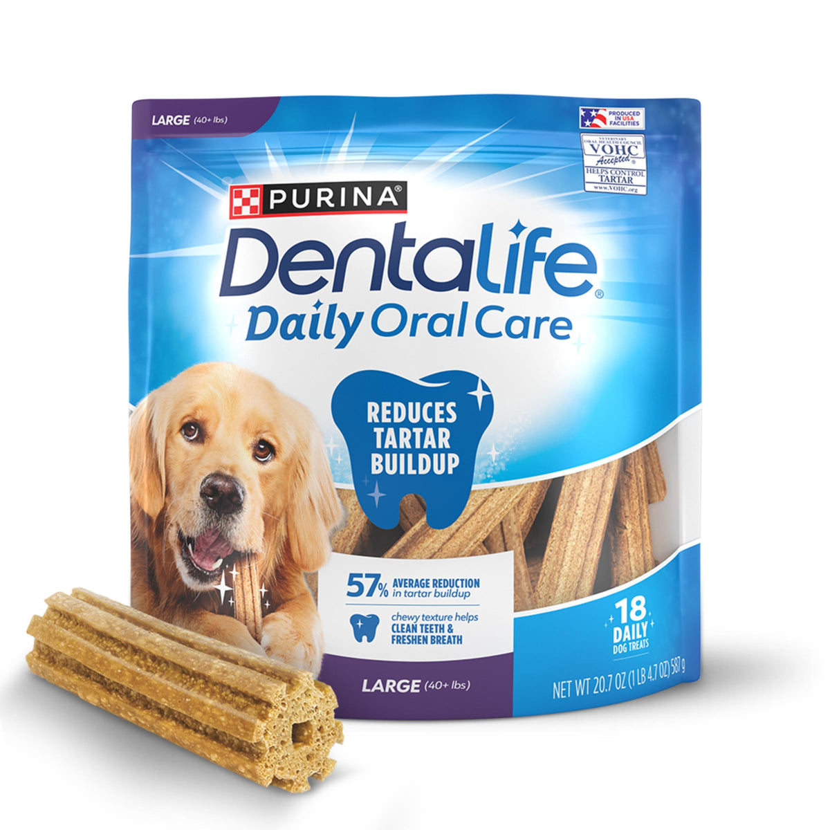 Daily Dental Chews for Large Dogs, 18 ct M87661
