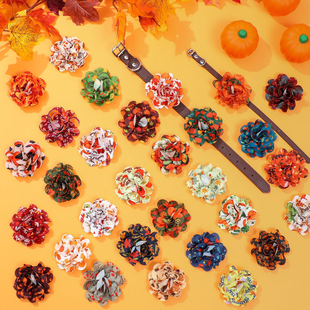 60 Pcs Fall Pet Bow F7329