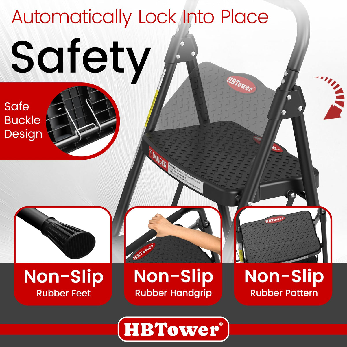 4 Step Ladder Foldable with Wide Anti-Slip Pedal W931