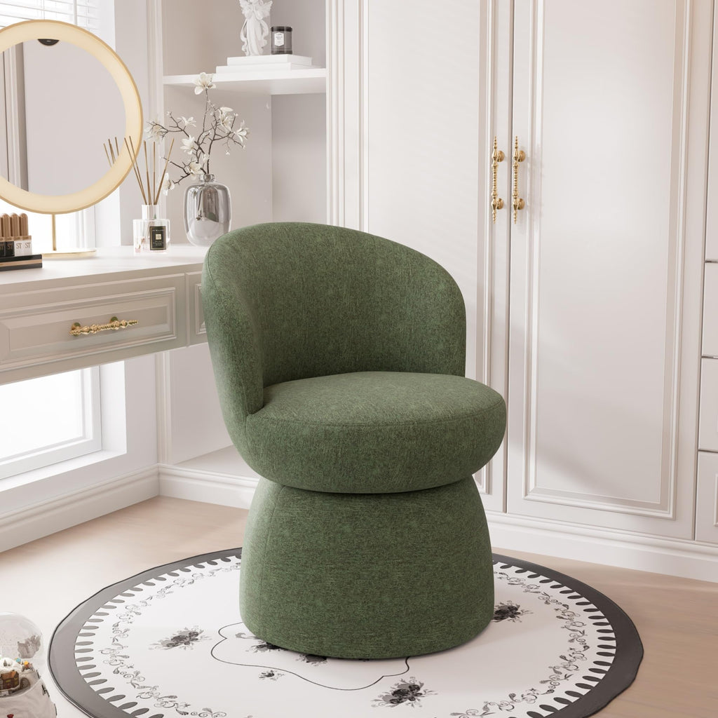 Green Boucle Fabric Swivel Accent Chair Set of 2 R874545