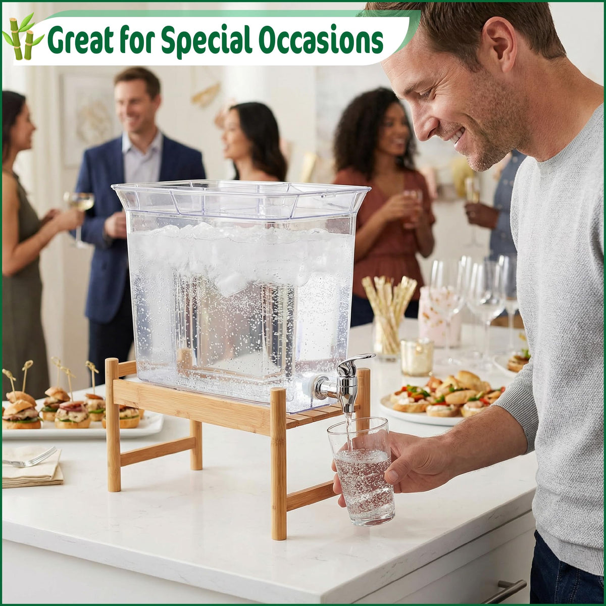 Bamboo Water Dispenser Stand W27730