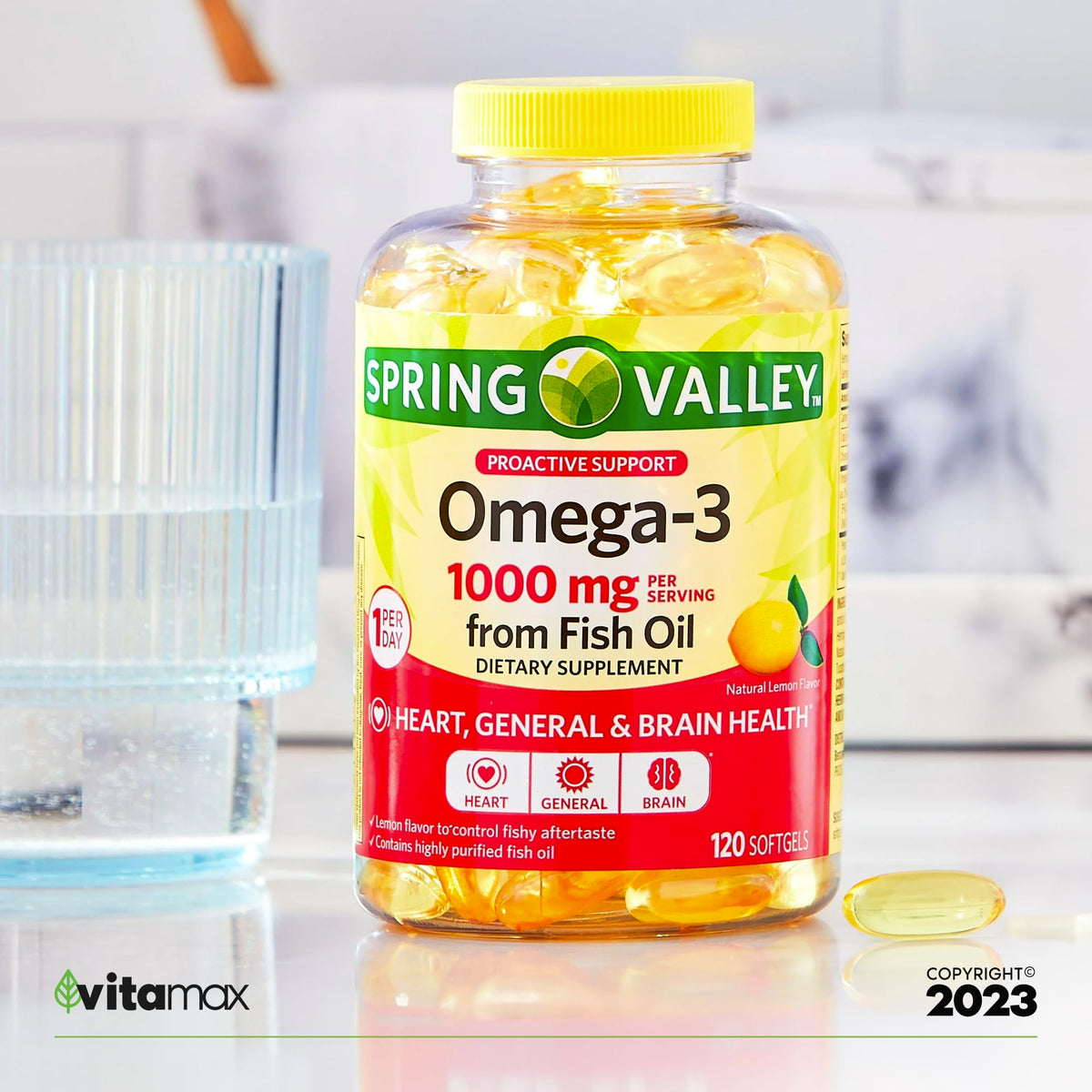 Omega-3 Fish Oil 1000 mg 120 Count C90940