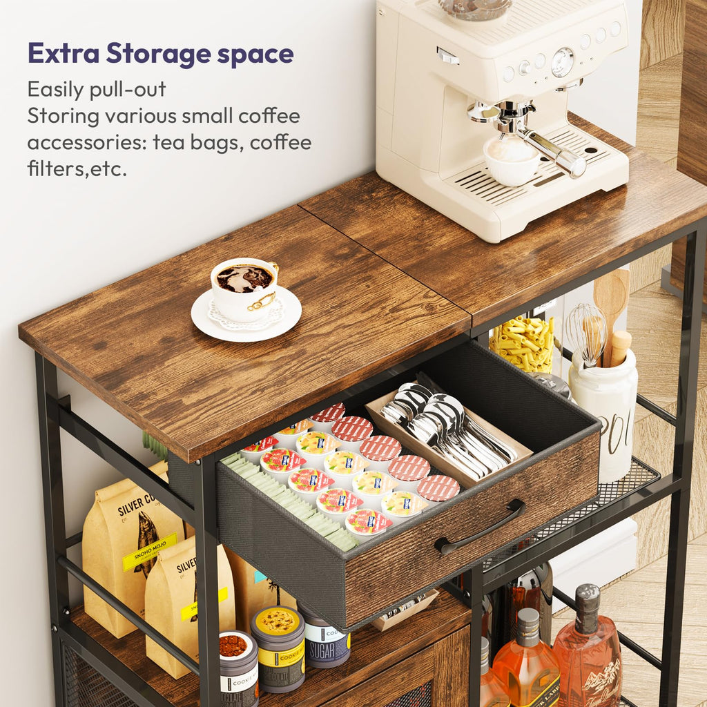 Coffee Bar Cabinet with Drawers R534048