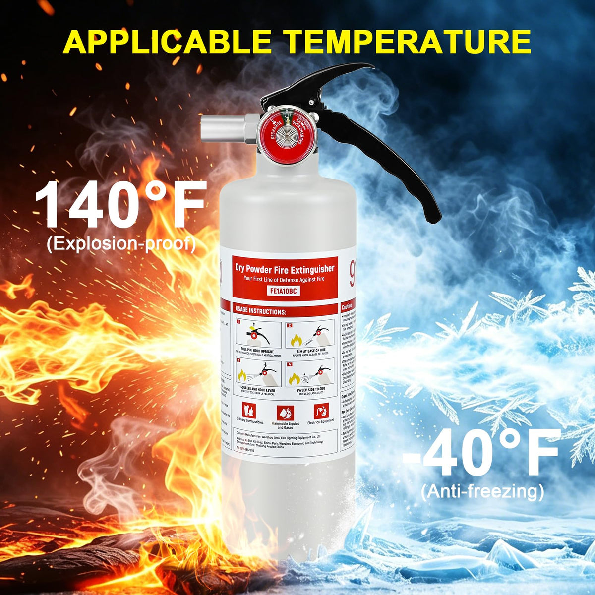 2 Pack 2.5lb ABC Fire Extinguishers O502