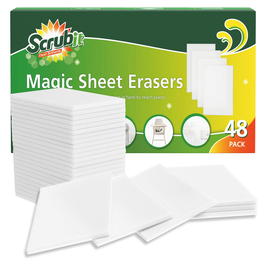 48 Pack Melamine Sponge Eraser Sheets S95835