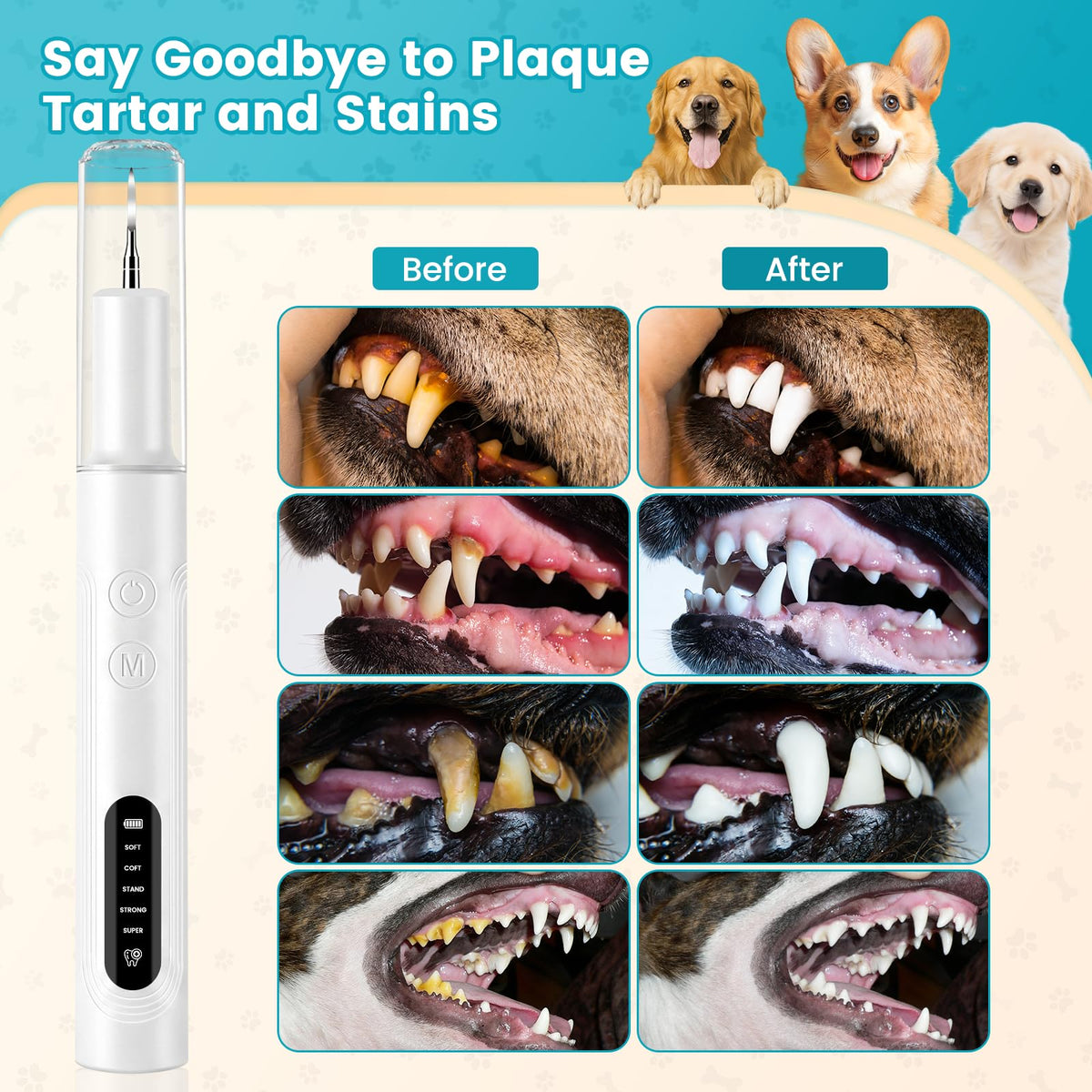 Dog Ultrasonic Tooth Cleaner with LED Light J672