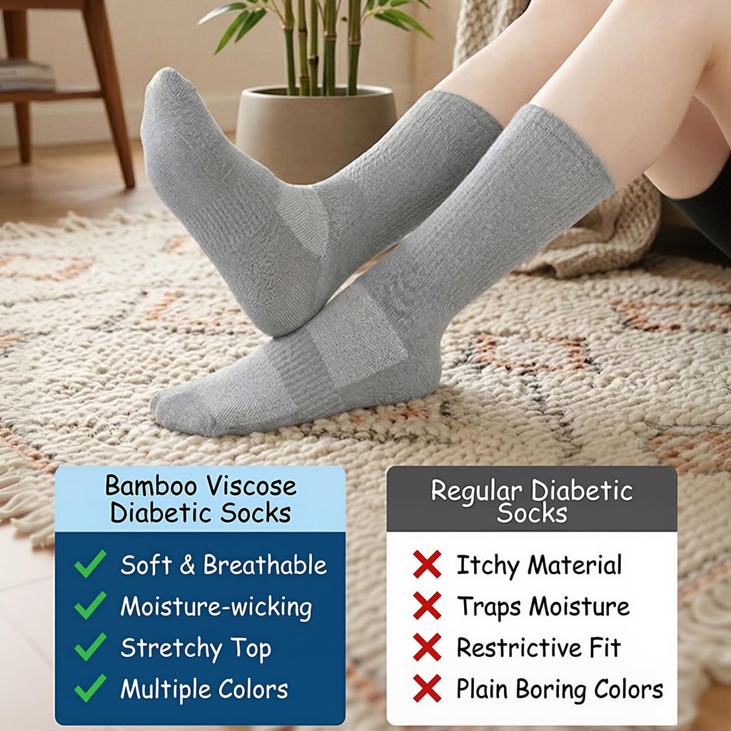 Bamboo Viscose Diabetic Socks for Women L1180