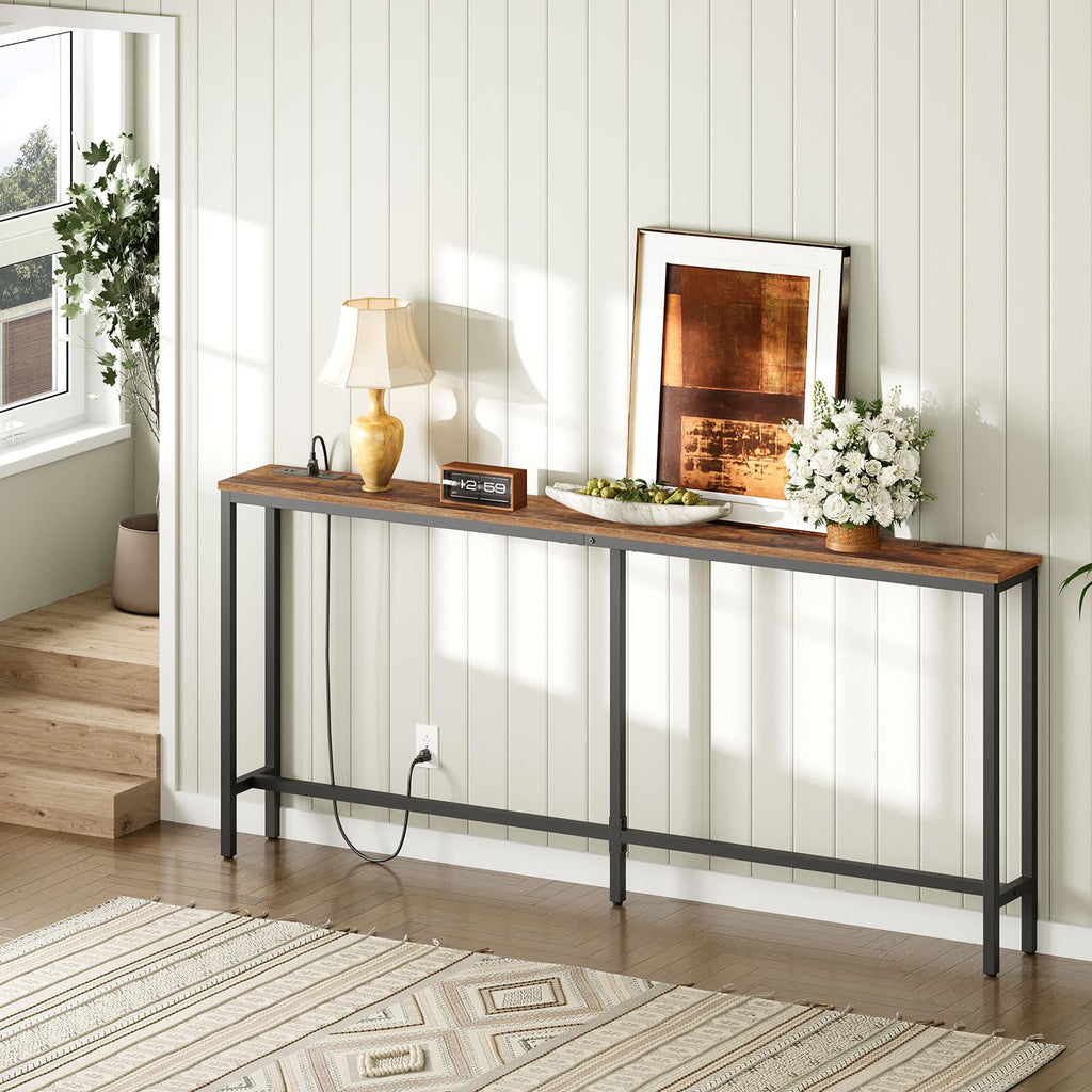 70.9" Narrow Console Table with Power Outlet Y41985