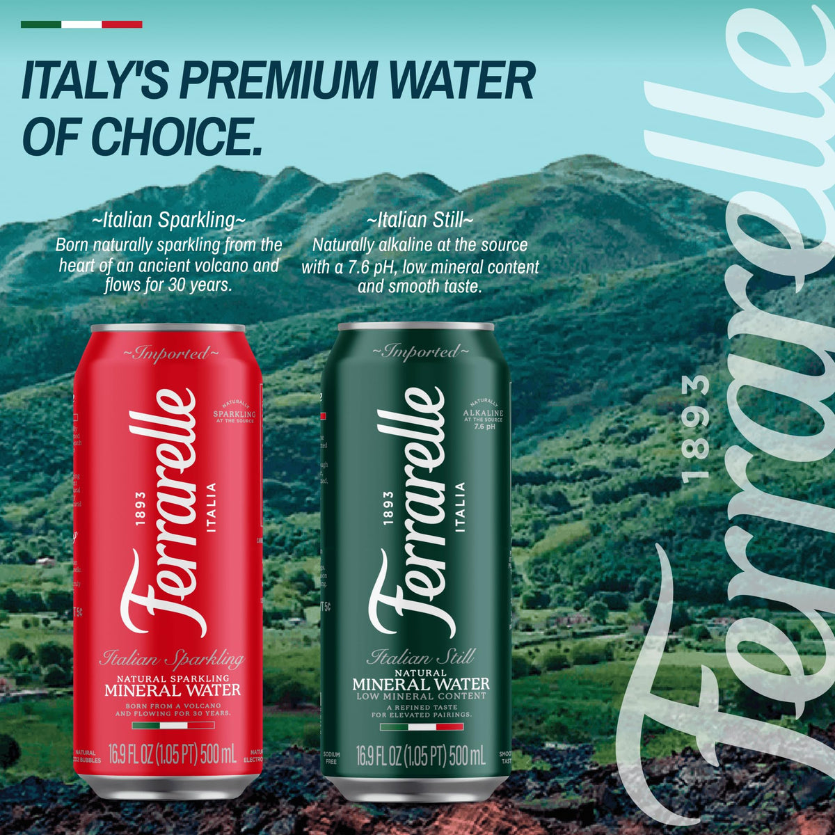 Italian Still Mineral Water 12 Pack 16.9 Fl Oz L593