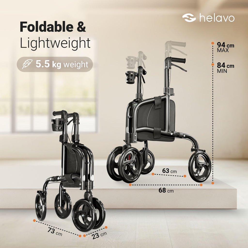 3 Wheel Walker with Double Front Wheels S1066