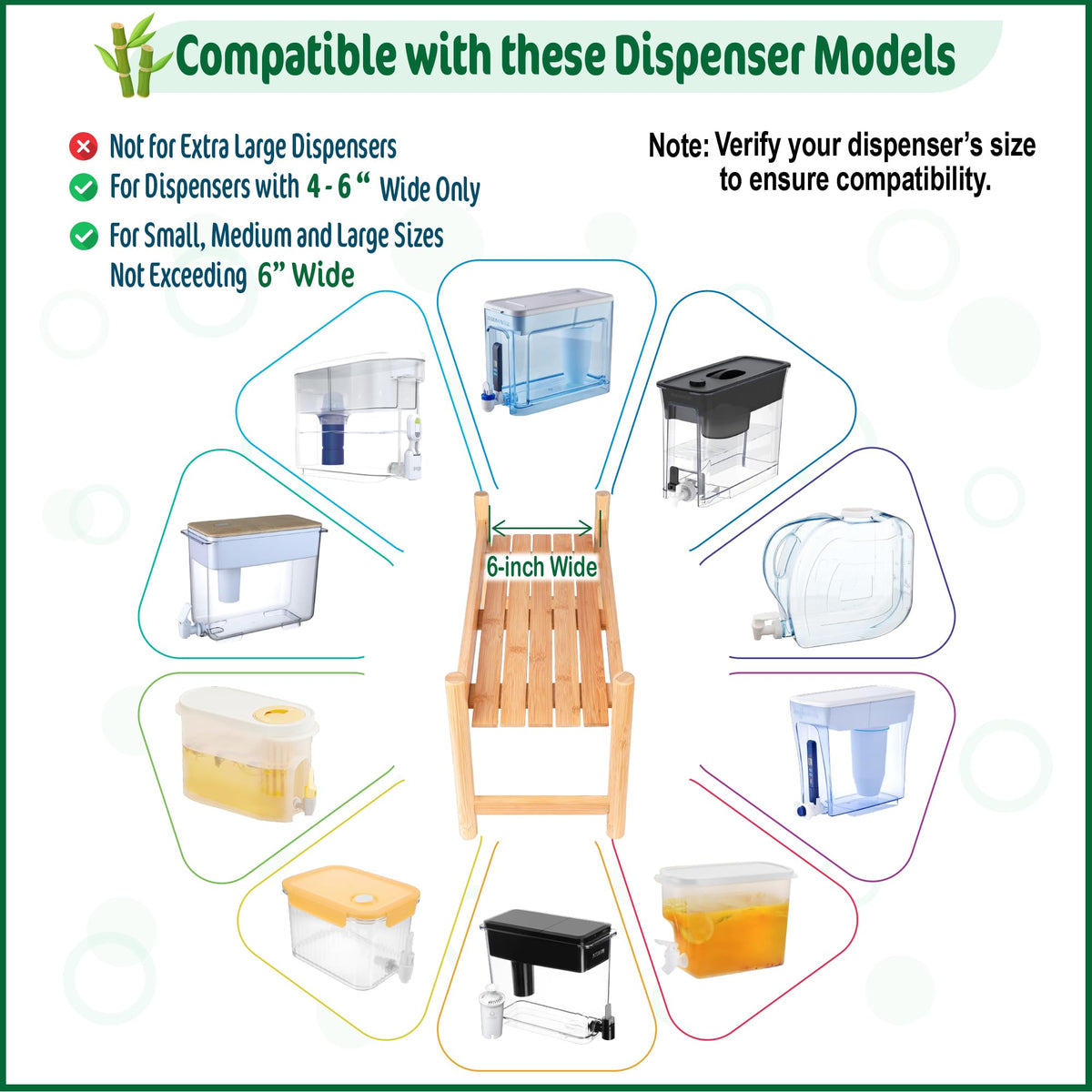 Bamboo Water Dispenser Stand W27730
