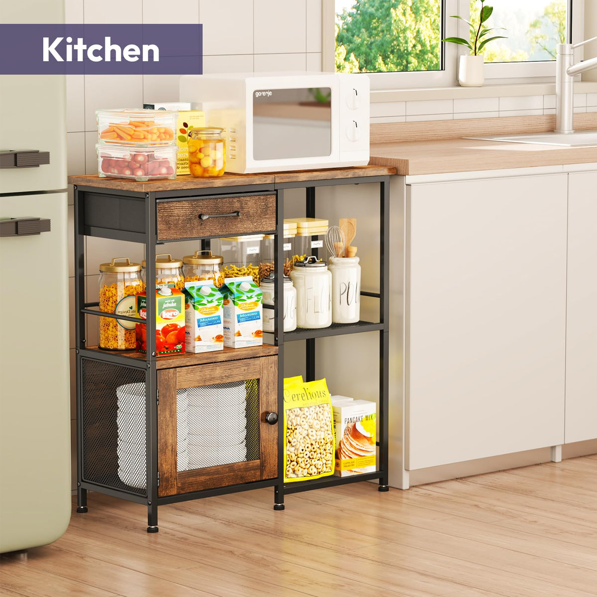 Coffee Bar Cabinet with Drawers R534048