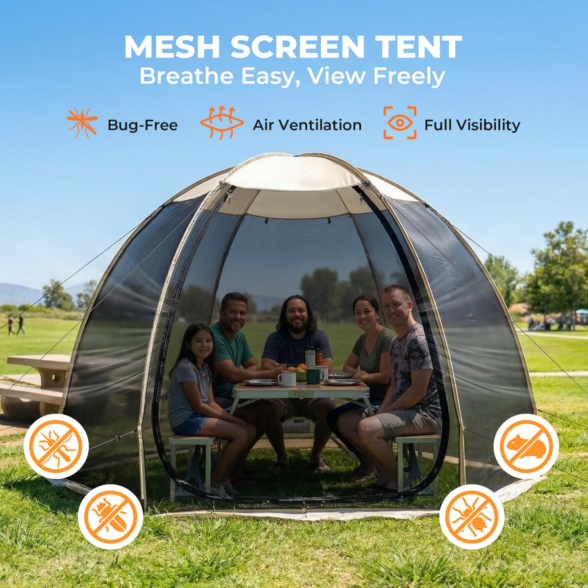 10 x 10 FT Pop Up Mesh Screen House Tent P518496