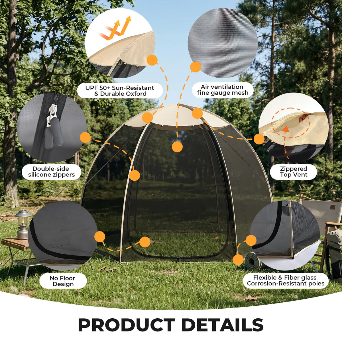 10 x 10 FT Pop Up Mesh Screen House Tent P518496