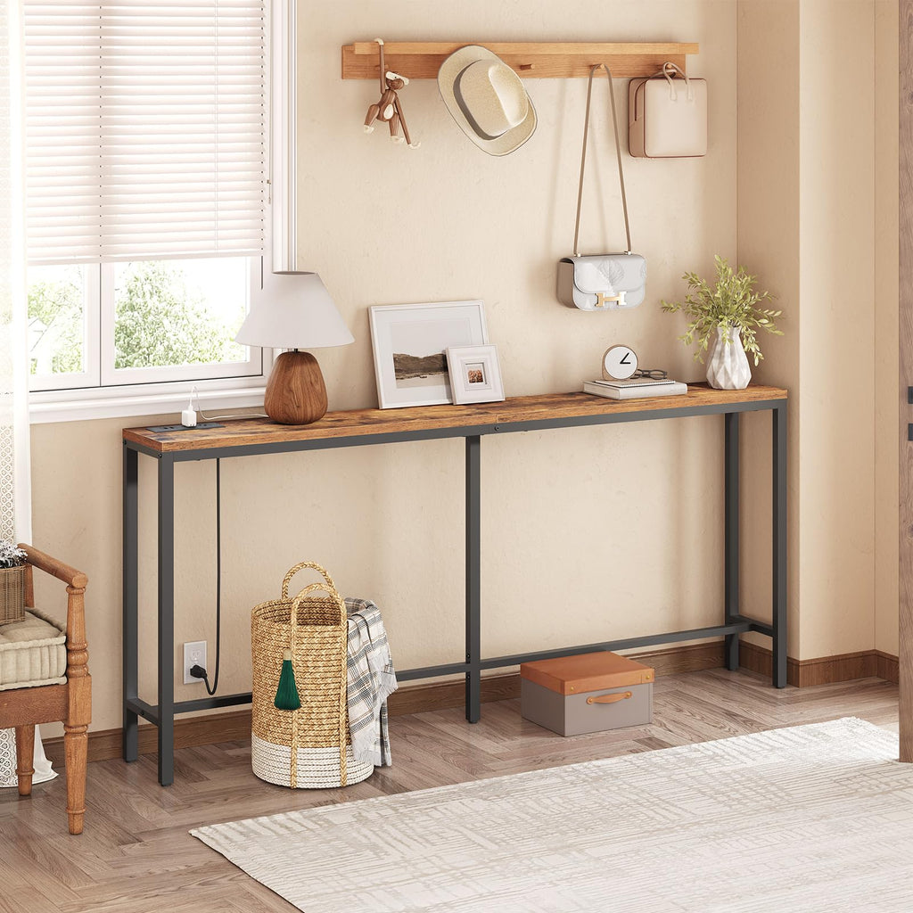 70.9" Narrow Console Table with Power Outlet Y41985