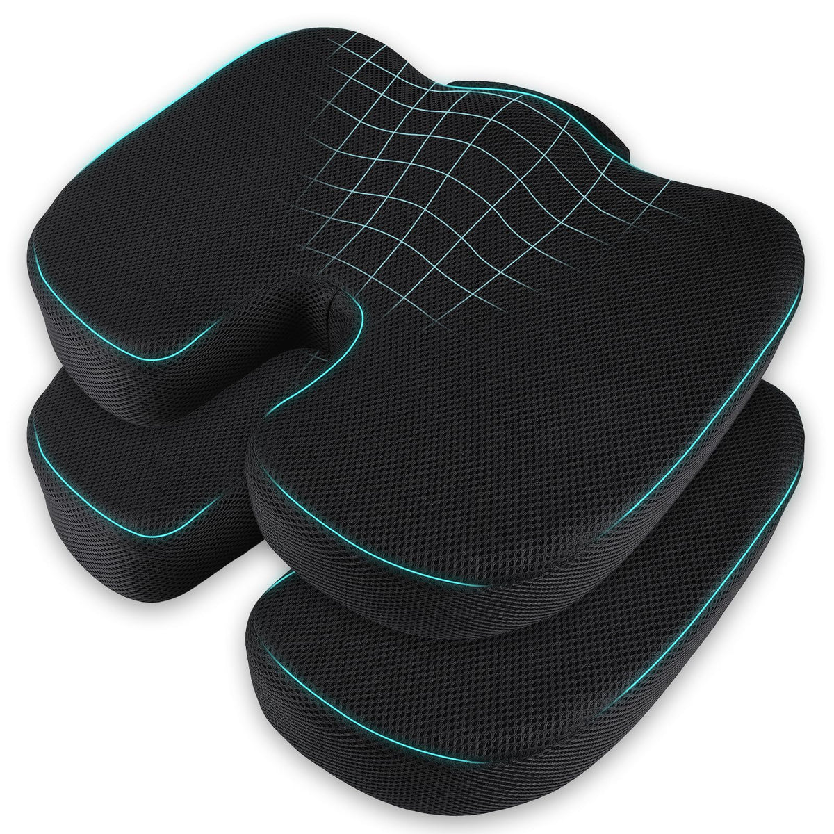 Breathable Mesh 18x14x3 inches Stadium Seat Cushions J585693