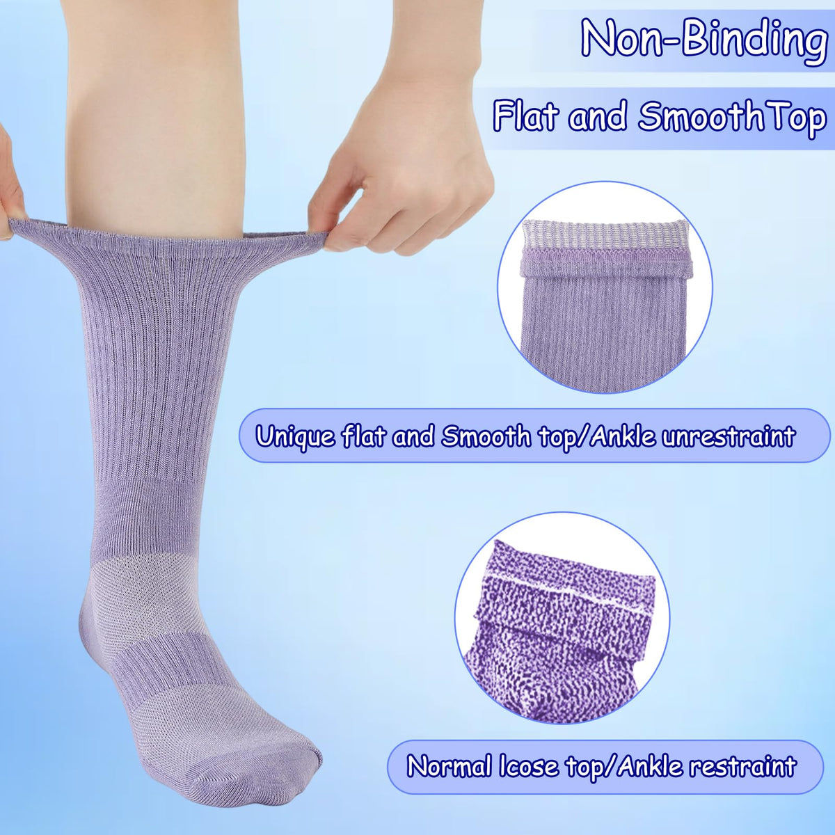 Bamboo Viscose Diabetic Socks for Women L1180