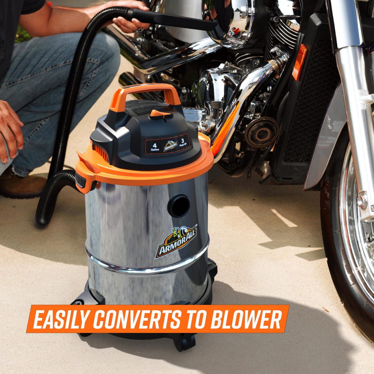 4 Gallon Stainless Steel Wet/Dry Vacuum F405