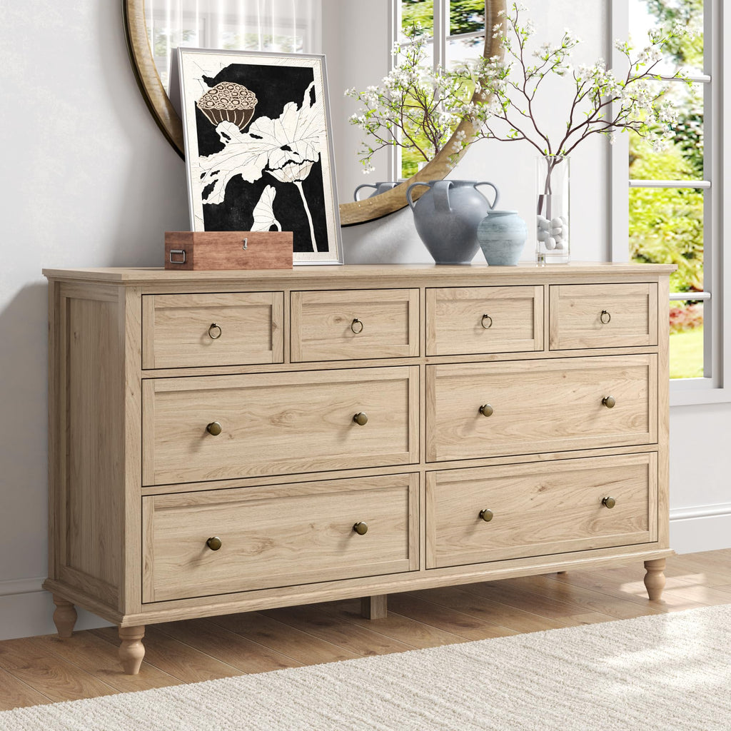Rustic Wood 8 Drawer Dresser E978