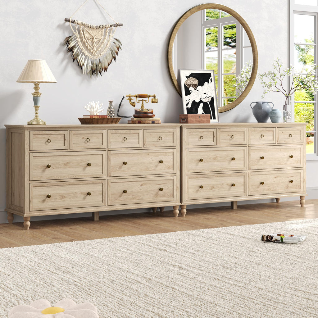 Rustic Wood 8 Drawer Dresser E978