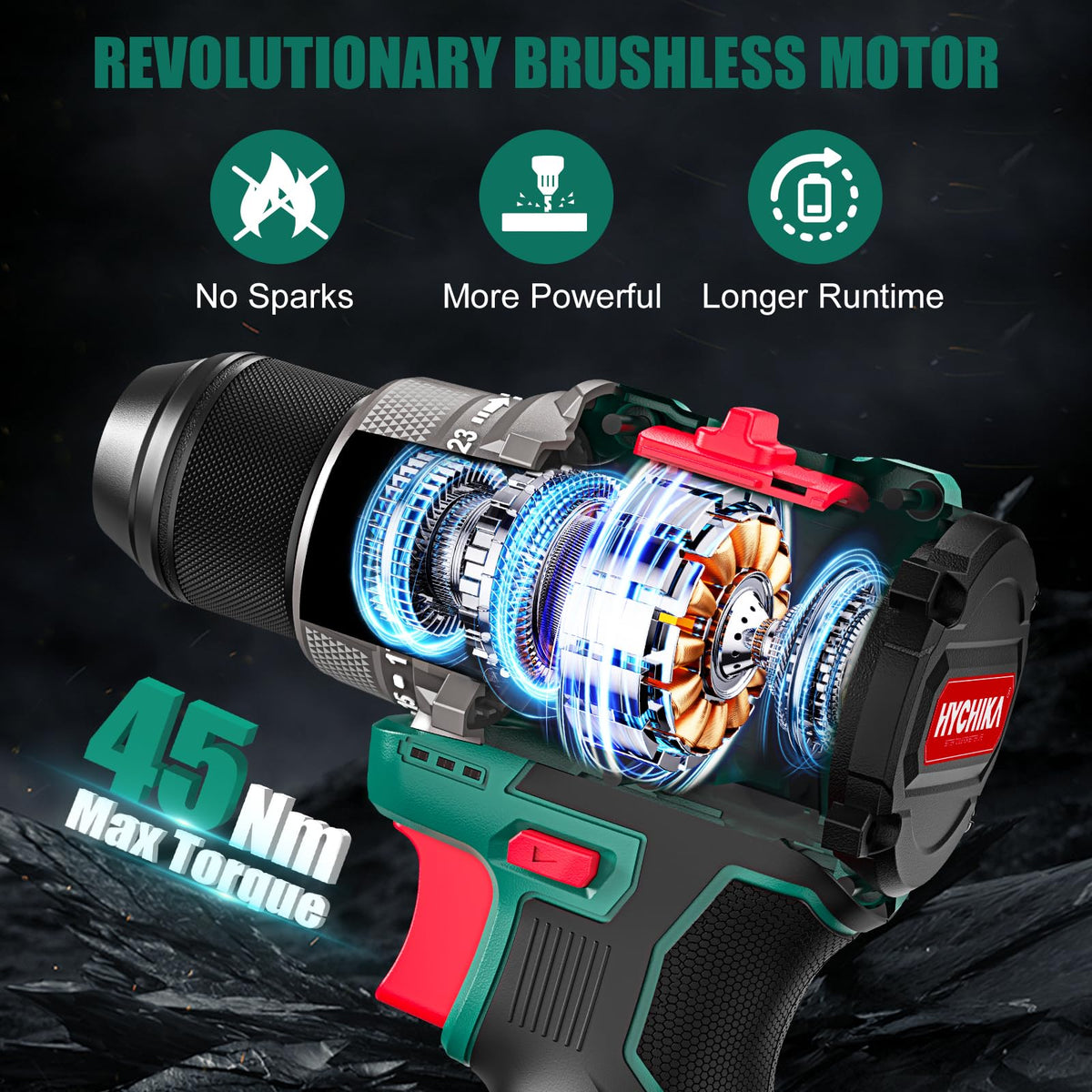16.8V Cordless Brushless Compact Drill T5697