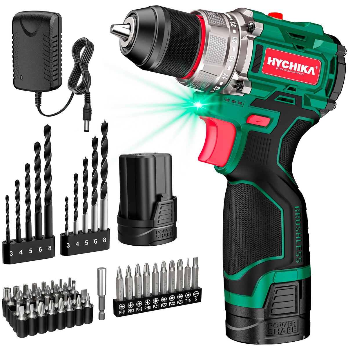 16.8V Cordless Brushless Compact Drill T5697