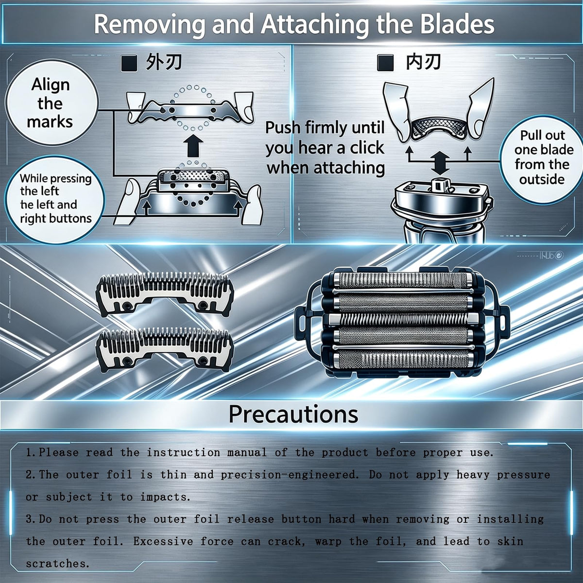 Replacement Blades and Foil M3998