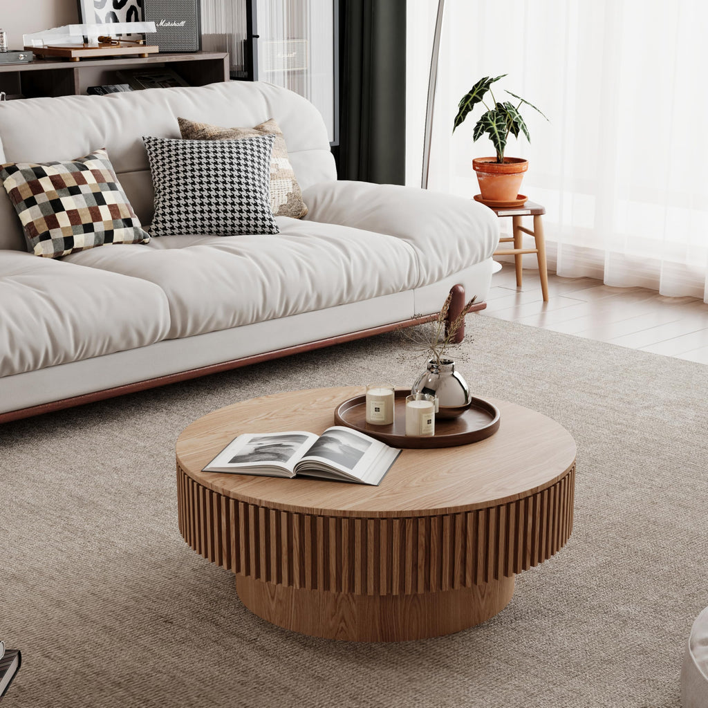 31.5'' Round Coffee Table with Storage I6160