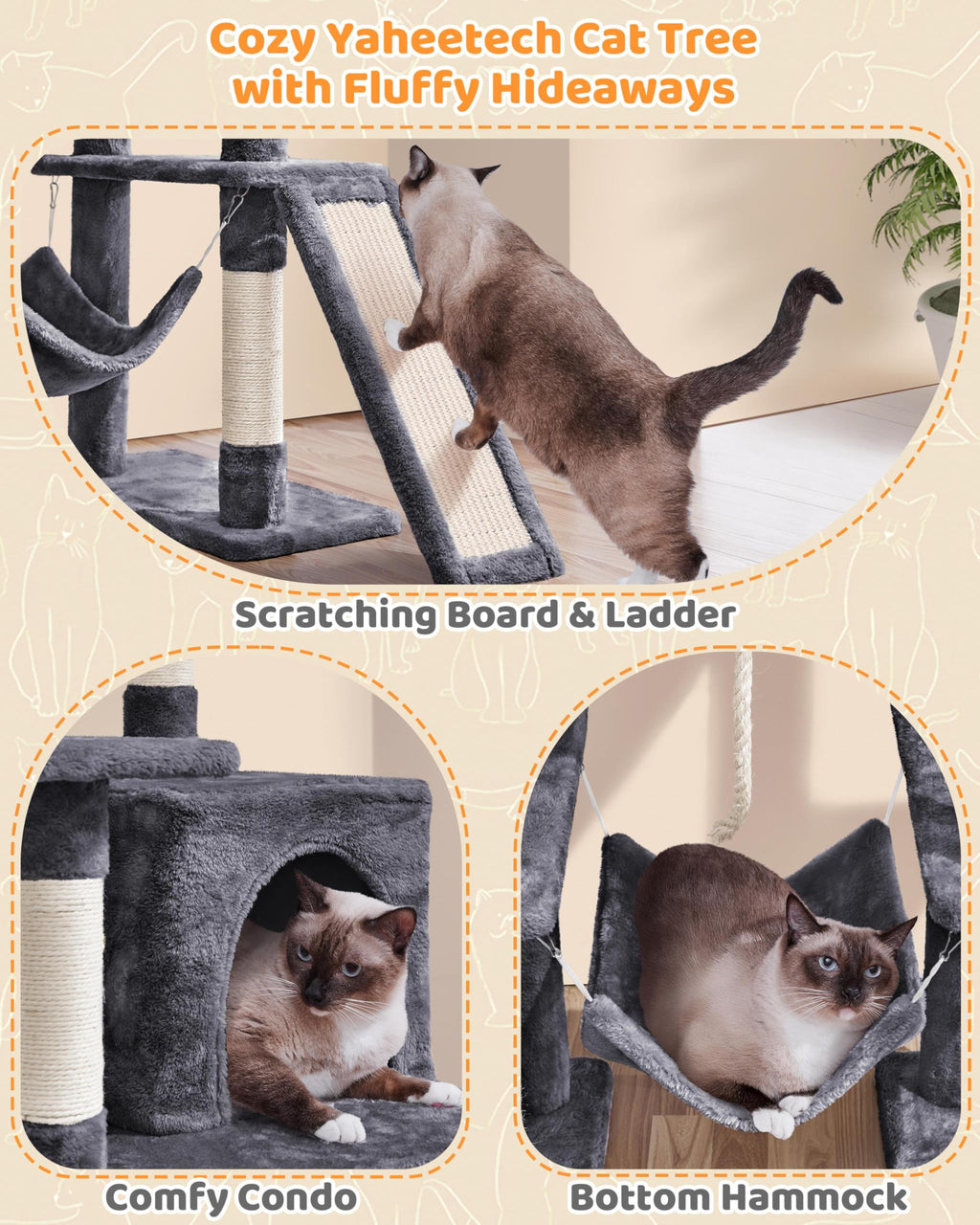 63in Large Cat Tree D29380