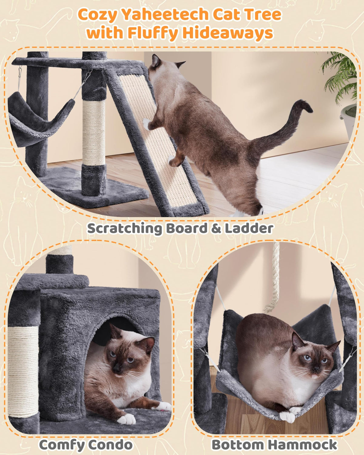 63in Large Cat Tree D29380