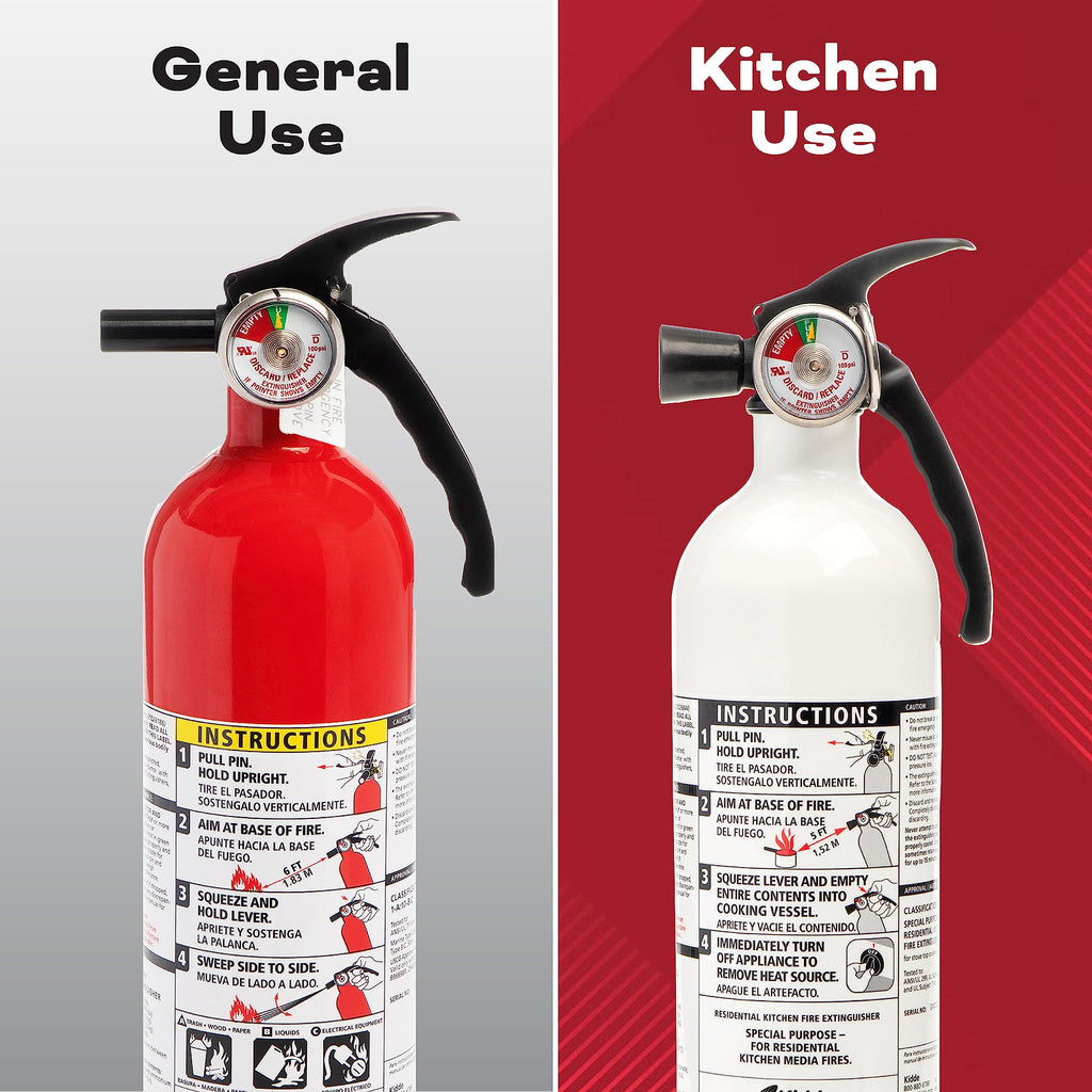 2 Pack Red Dry Chemical Fire Extinguisher with Mounting Bracket B696