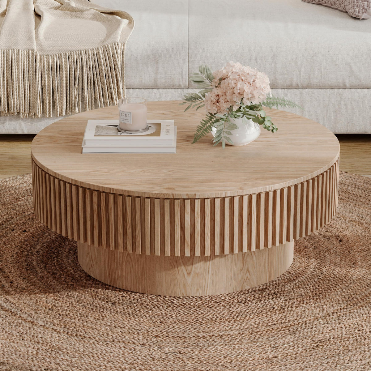 31.5'' Round Coffee Table with Storage I6160